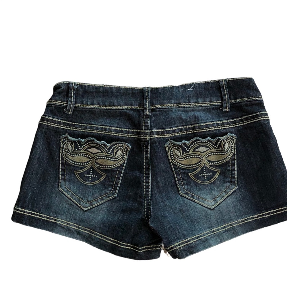 Mossimo Supply Co Jean Shorts w/Contrasting Stitching. Embroidery. Size 11
